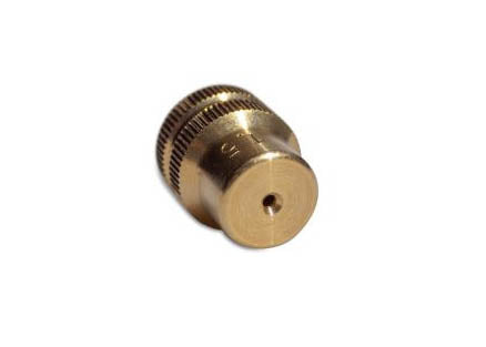 photo of the 1.1mm brass nozzle that ha a hollow one spray pattern. This nozzle is for use with our range of Mesto sprayers.