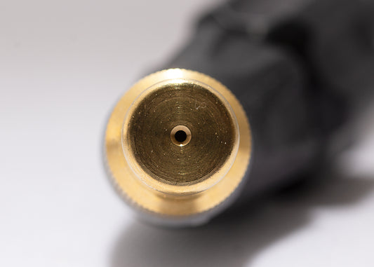 photo showing a close up view of the brass nozzle that is supplied as standard with our short, telescopic lance for our range of garden sprayers