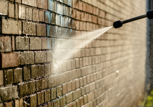 remove graffiti with our brick wall cleaning chemicals. Remove posters and stickers with pressure washer.