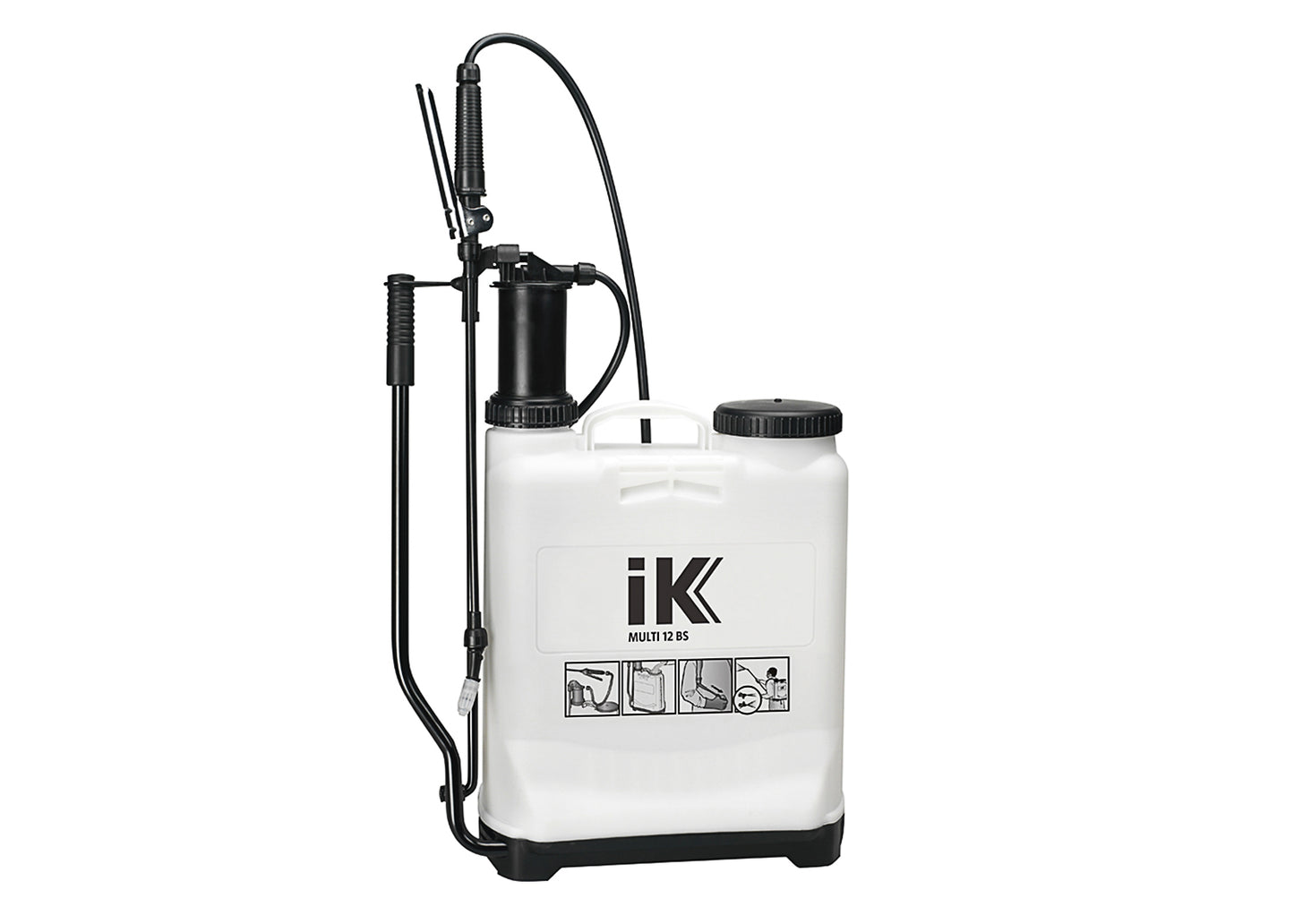 our IK backpack sprayer with a 12 litre fill capacity and 3 bar maximum working pressure