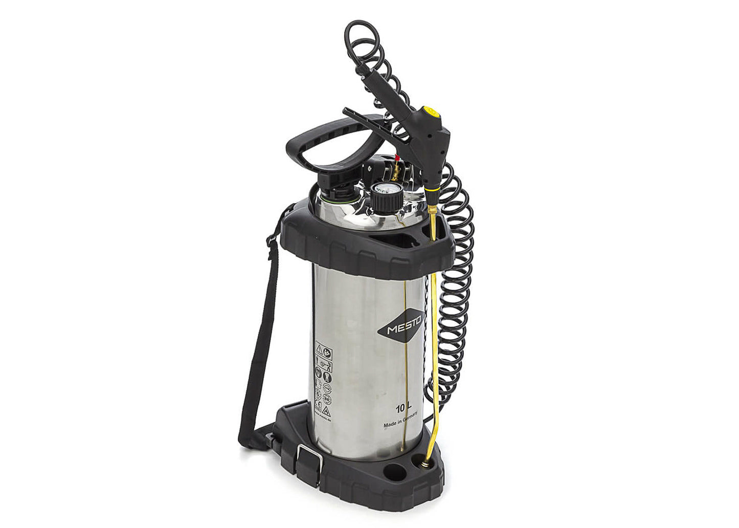 photo showing the 10 litre version of our stainless steel chemical sprayer with separate filling hole