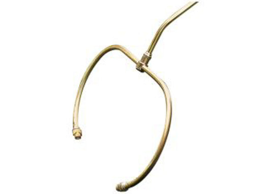 brass lance with curved arms and two spray nozzles