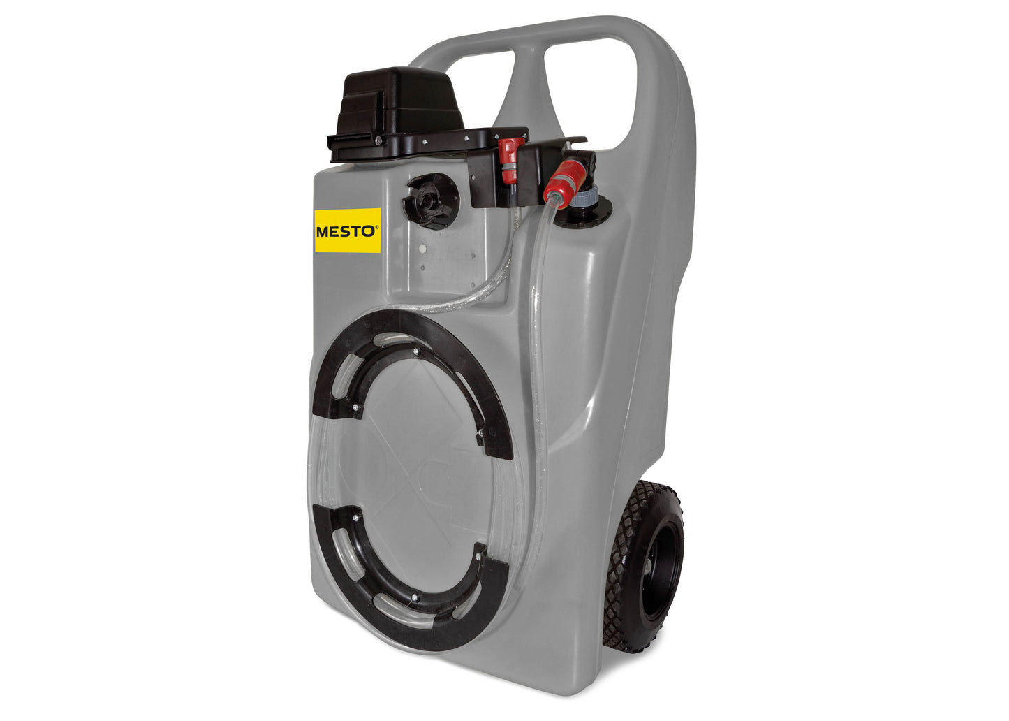 photo showing the front of our battery powered water tank for the supply of water where mains is not available