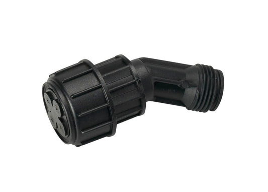 close up photo of garden sprayer nozzle with four holes
