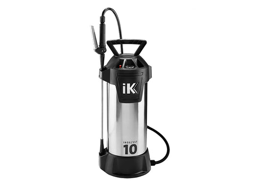 photo showing our 10 litre, stainless steel, compression sprayer