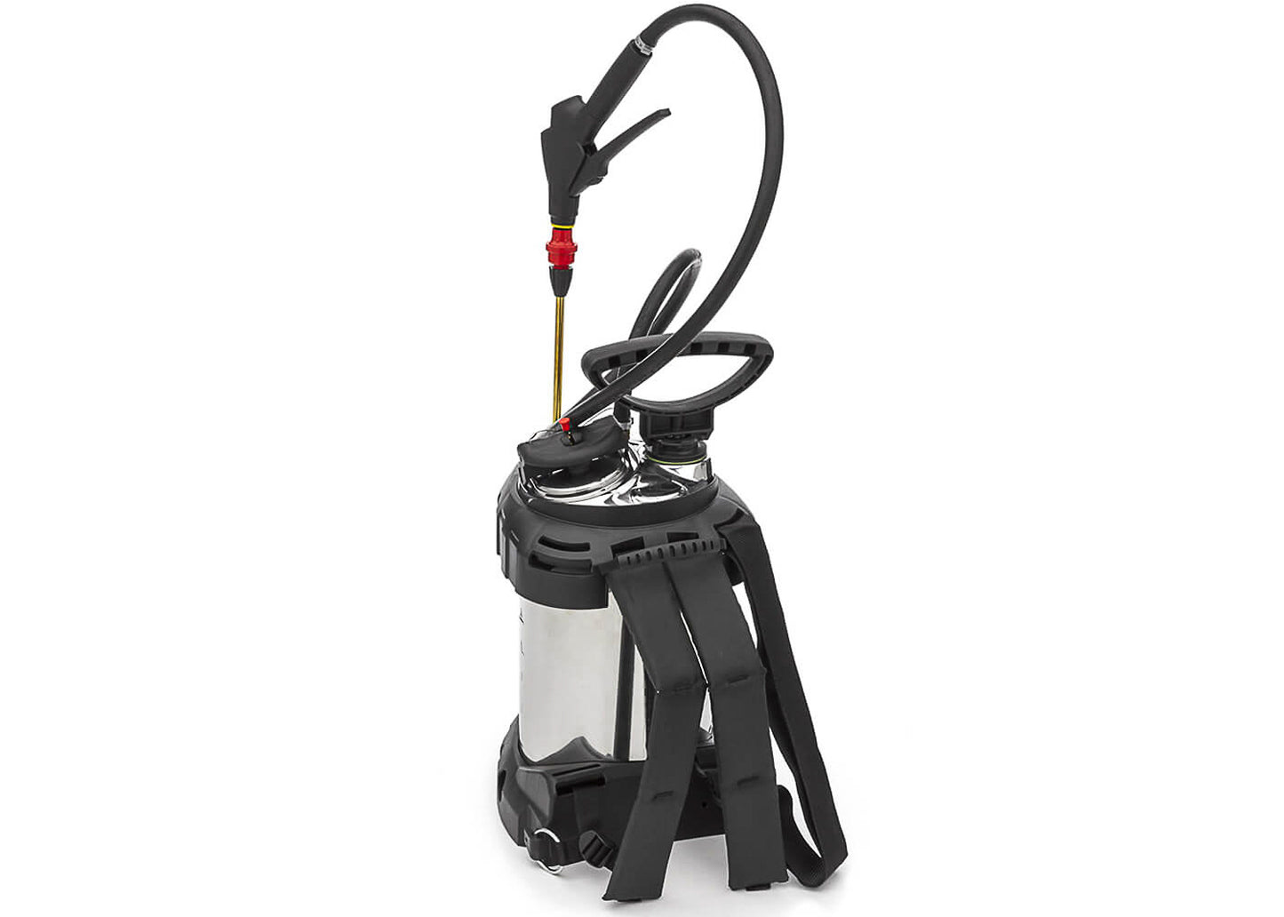 photo showing the padded shoulder straps of our stainless steel sprayer for the application of pest control chemicals