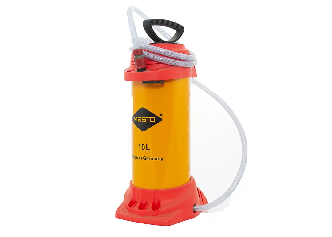 photo showing our steel dust suppression tank complete with hose and connectors