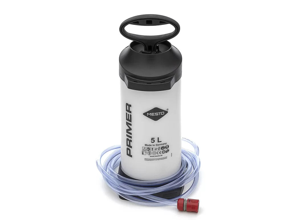 photo showing our 5 litre pressurised water tank normally used for dust suppression during construction