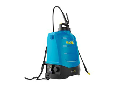 electric garden sprayer is powered by a battery