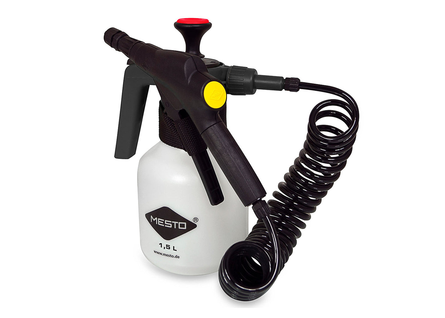 photo showing the complete chemical sprayer including the recoil hose